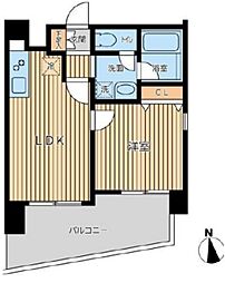 オーキッドレジデンス三ノ輪2 8階1LDKの間取り