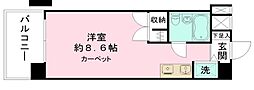 パーク・ノヴァ伊勢佐木長者町 ワンルームの間取図画像