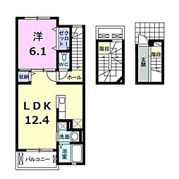 サンリット王禅 1LDKの間取図画像