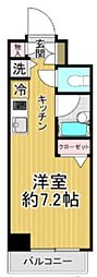 ガリシア上池台 ワンルームの間取図画像