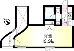 corte 1Kの間取図画像