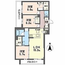 ロンシェ武庫之荘 0102 ｜ 兵庫県尼崎市南武庫之荘３丁目65-)（賃貸マンション3LDK・1階・83.95㎡） その2