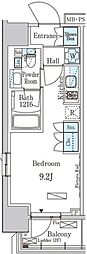 パークアクシス門前仲町EAST ワンルームの間取図画像