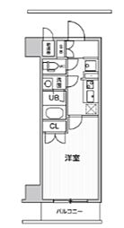 LUNIQ高島平 1Kの間取図画像