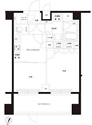 ルーブル北嶺町 2DKの間取図画像
