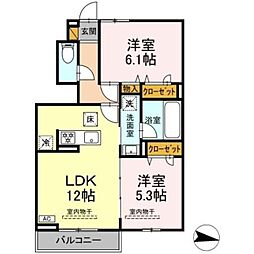 ブラビッシーモ 2LDKの間取図画像