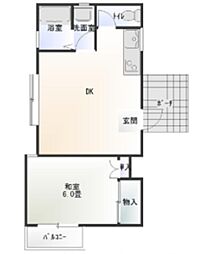 セントポーリア高尾 1DKの間取図画像