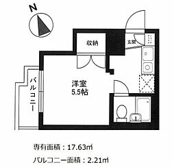 S1ビル 1Kの間取図画像