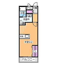 TKアンバーコート宿院 ワンルームの間取図画像
