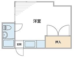 サンハイツ ワンルームの間取図画像