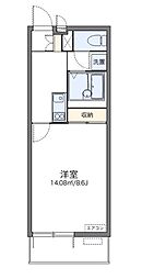 レオネクストゆーとぴあ 1Kの間取図画像