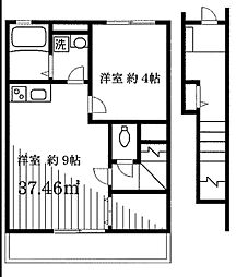 TAハイム鷹の台 1DKの間取図画像