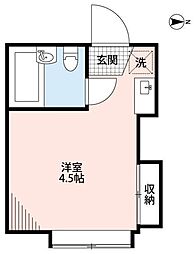 サンギャザー綾瀬 ワンルームの間取図画像