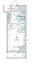 Genovia 浅草IV skyagarden 6階1Kの間取り