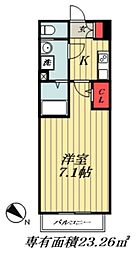 Nステージ西船橋2 1Kの間取図画像