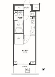 コンフォリア東陽町 2階1Kの間取り