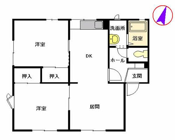 アルピーノ　Ａ棟 A0101｜福岡県福岡市東区舞松原１丁目(賃貸アパート2LDK・1階・54.69㎡)の写真 その2