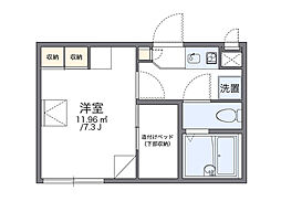 レオパレスYAM 1Kの間取図画像