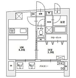 MAJESTIC千葉みなと 1LDKの間取図画像