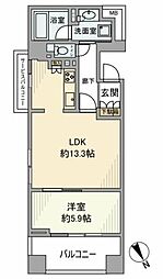 クリオ立川弐番館 11階1LDKの間取り