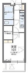 レオパレスグリーン3 1Kの間取図画像