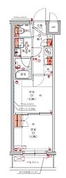 ハーモニーレジデンス池袋ウエスト 2Kの間取図画像