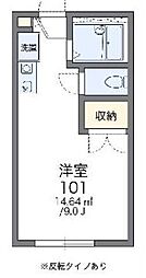レオパレスカーム 1Kの間取図画像