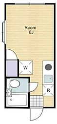 コーポグリーンヒル ワンルームの間取図画像