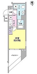 メインステージ白金高輪駅前 1Kの間取図画像