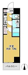SHOKENResidence亀戸 1Kの間取図画像