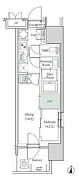 ブルックサイドレジデンス木場 2Kの間取図画像