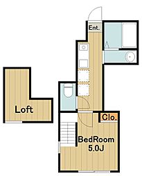ブルームタウン 1階1Kの間取り