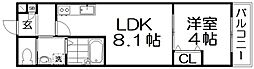 AREGRIA枚方公園II 1LDKの間取図画像