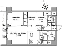 間取図画像 2SLDK