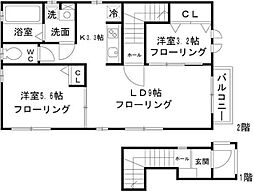 デザイン・メゾン恋ヶ窪 2LDKの間取図画像