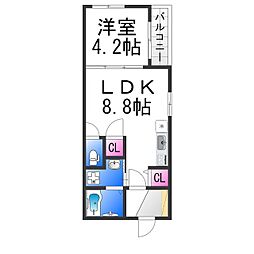 Faseciasalus 1LDKの間取図画像