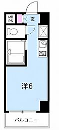 ルーブル西大井 ワンルームの間取図画像