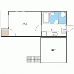MT室見 1Kの間取図画像