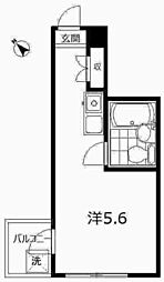 スカイコート新宿 ワンルームの間取図画像