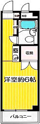 エトワール三鷹第3 ワンルームの間取図画像