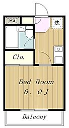 第三八弘ビル 3階1Kの間取り