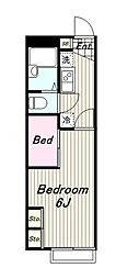 レオパレスディアコートS 1Kの間取図画像
