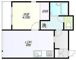 松屋ビル 1LDKの間取図画像
