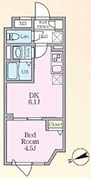 エルファーロ中野IX 1DKの間取図画像