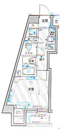 ParkWell代田橋 1Kの間取図画像