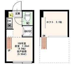 ラ・フォレスタ ワンルームの間取図画像