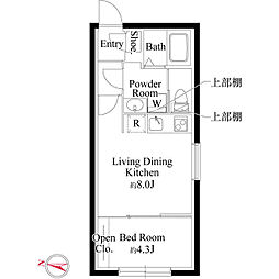 メモラ西馬込 1LDKの間取図画像