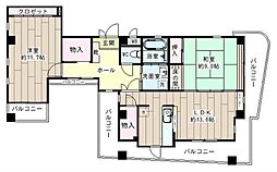 レ・ジェンヌ・サトウ 9階2LDKの間取り