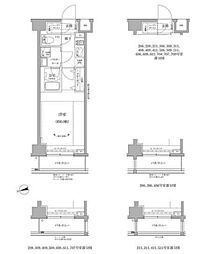 RELUXIA GRANDE 川崎 1Kの間取図画像