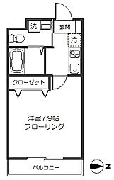 コンフォートイカリ 1Kの間取図画像